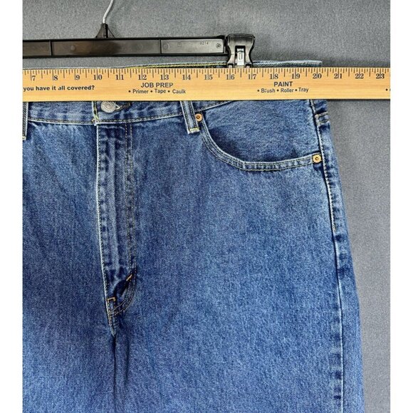 Levis 550 Jeans Mens 40x32 Blue Relaxed Slight Taper 100% Cotton Medium Wash - Picture 7 of 9